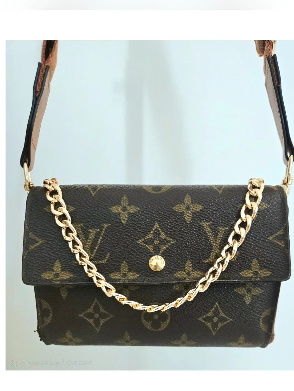 Authentic LOUIS VUITTON LV Monogram Wallet Clutch Card Holder Crossbody WOC‎ - Picture 3 of 13